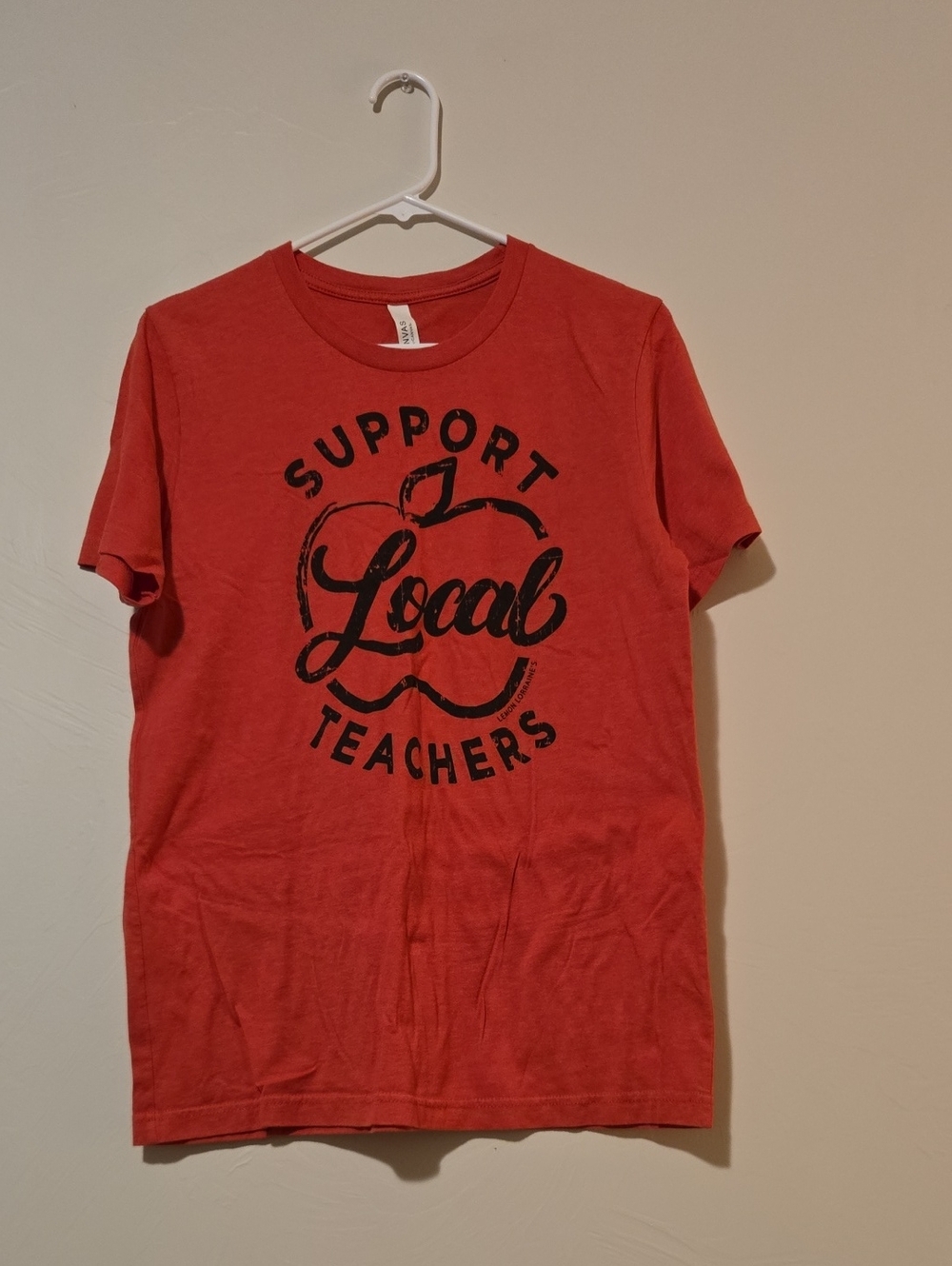 Support Local Teachers Red Graphic Tee